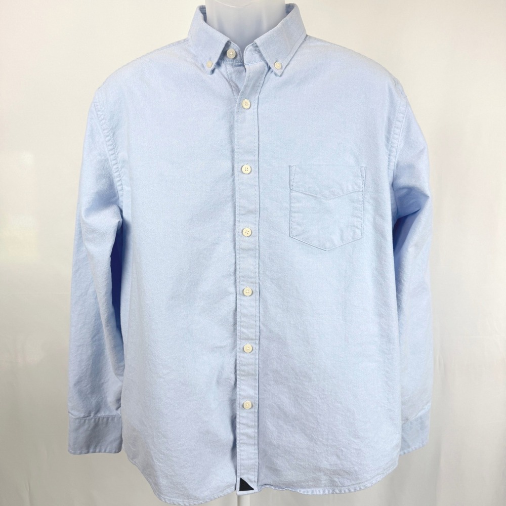 UNTUCKit Large Light Blue Oxford Button Down Shirt 100 Cotton Mens Pocket